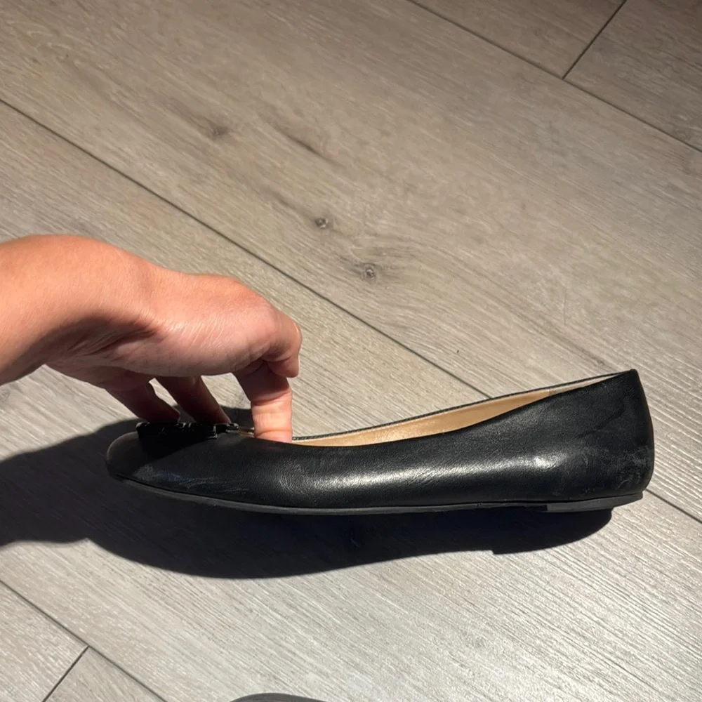 Tory Burch Black Leather Women's Flats - Picture 9 of 10